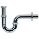 Siphon tube lavabo, réglable, en laiton