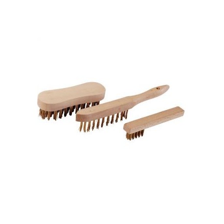 Lot de 3 brosses (fil acier rond)